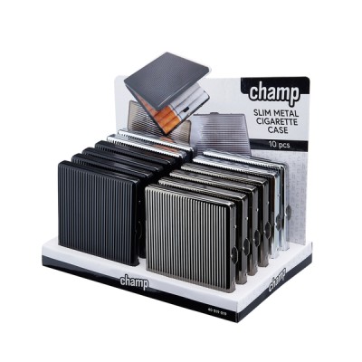 Champ Cigarette Case Slim Metal 10pcs